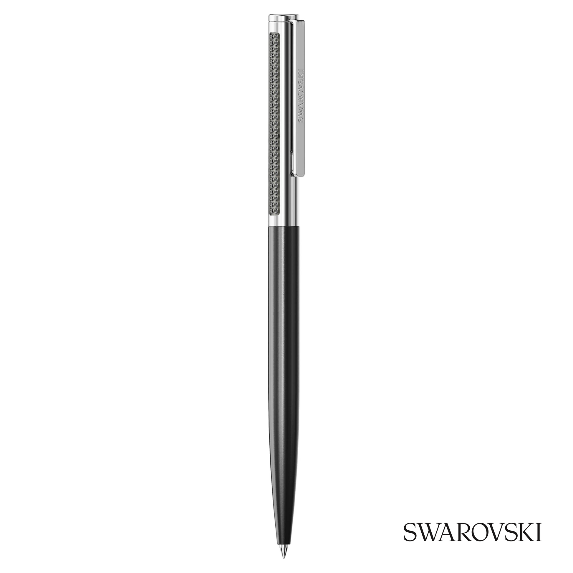 Swarovski Matrix Tennis Ballpoint Pen, Black Lacquered, Crystals / Chrome Plated / Lacquered