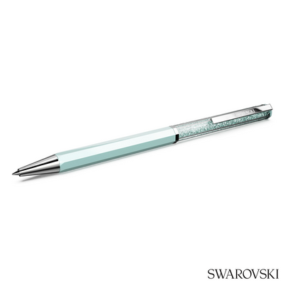 Swarovski Crystalline Ballpoint Pen, Blue Lacquered, Crystals / Chrome Plated / Lacquered