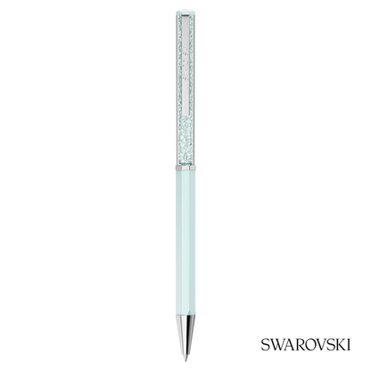 Swarovski Crystalline Ballpoint Pen, Blue Lacquered, Crystals / Chrome Plated / Lacquered