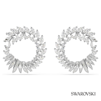 Swarovski Mesmera hoop earrings, Marquise cut, White – item 5760966