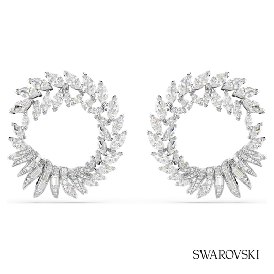 Swarovski Mesmera hoop earrings, Marquise cut, White – item 5760966