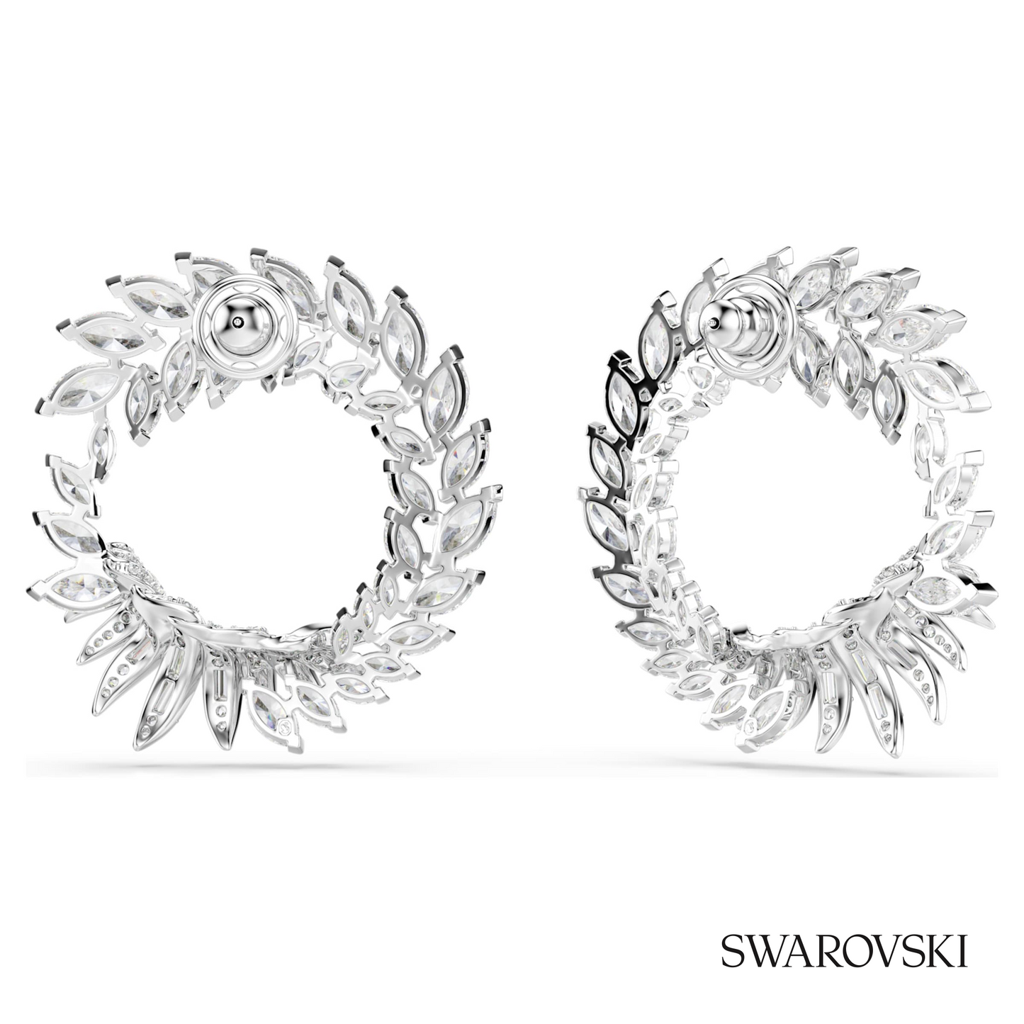 Swarovski Mesmera hoop earrings, Marquise cut, White – item 5760966 image 4