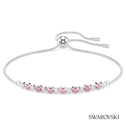 Swarovski Matrix bracelet, Round cut, Pink, Rhodium plated – item 5763042 image 5