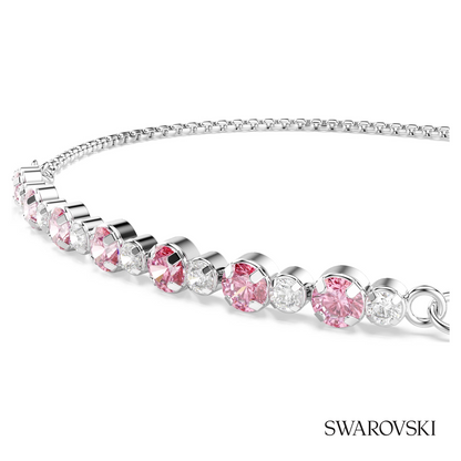 Swarovski Matrix bracelet, Round cut, Pink, Rhodium plated – item 5763042 image 2