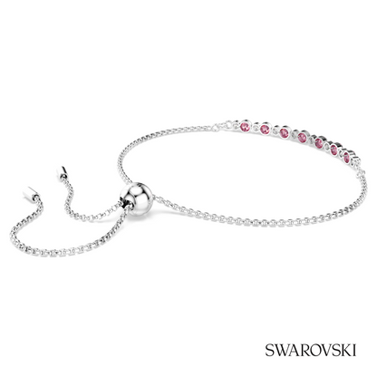 Swarovski Matrix bracelet, Round cut, Pink, Rhodium plated – item 5763042 image 4