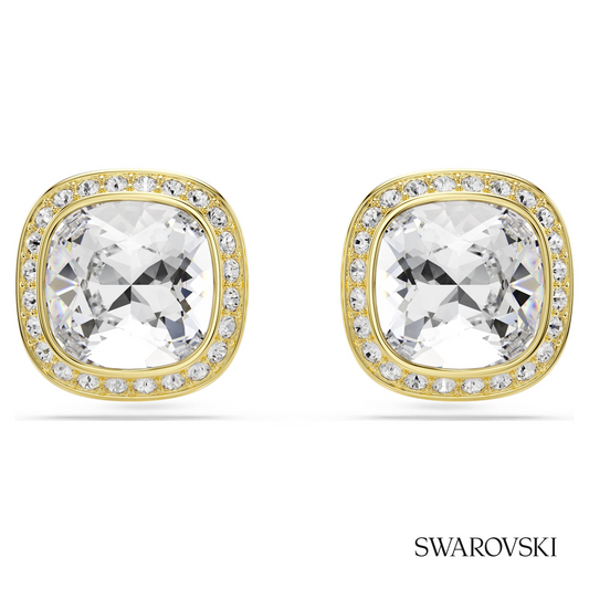 Una Angelic stud earrings, Cushion cut, White, 18K gold finish – item 5764762
