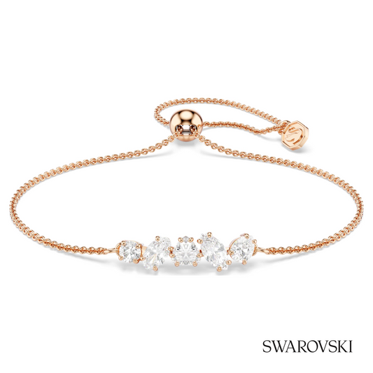 Mesmera bracelet, Mixed cuts, White, 18K rose gold finish – item 5764801
