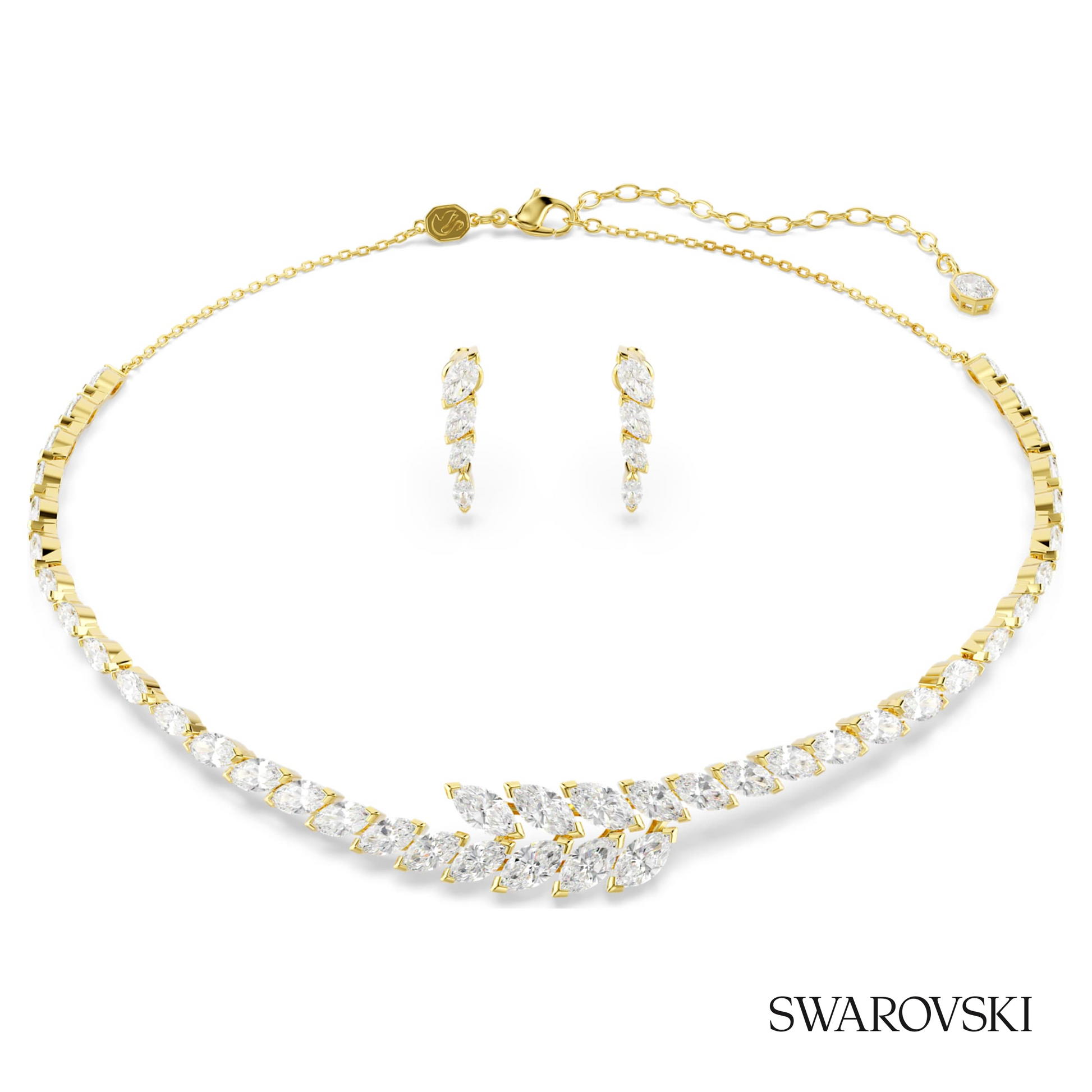 Swarovski Mesmera set, (2), Marquise cut, White, 18K gold – item 5764868