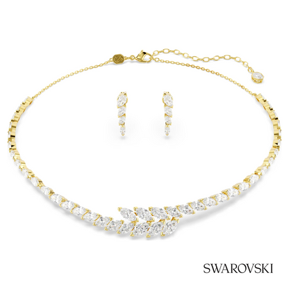 Swarovski Mesmera set, (2), Marquise cut, White, 18K gold – item 5764868