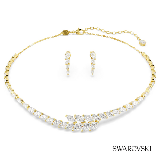Swarovski Mesmera set, (2), Marquise cut, White, 18K gold – item 5764868