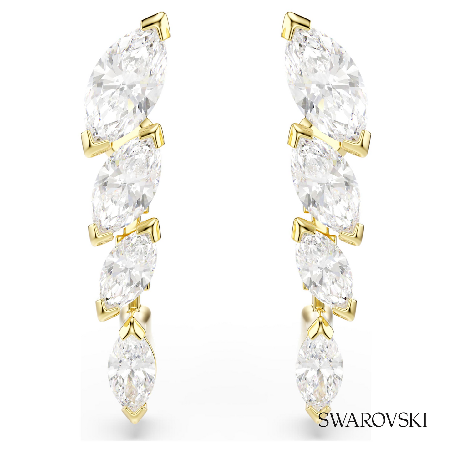 Swarovski Mesmera set, (2), Marquise cut, White, 18K gold – item 5764868 image 4