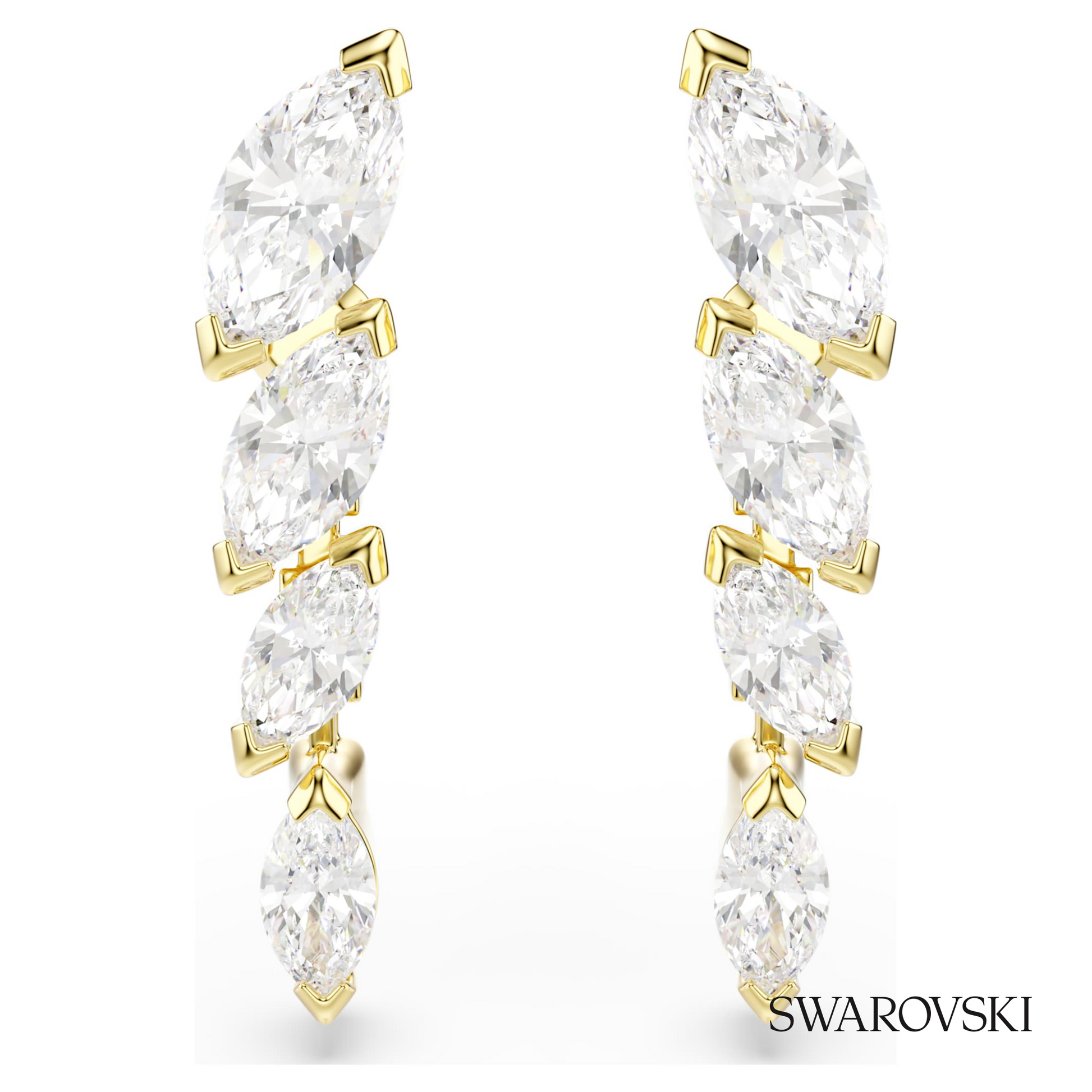Swarovski Mesmera set, (2), Marquise cut, White, 18K gold – item 5764868 image 4