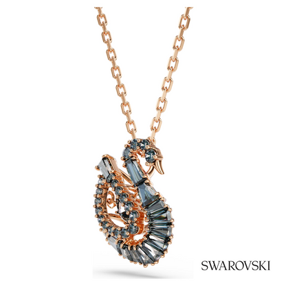 Swarovski Swan pendant, Mixed cuts, Swan, Black, 18K rose – item 5764882 image 3