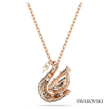 Swarovski Swan pendant, Mixed cuts, Swan, Black, 18K rose – item 5764882 image 5