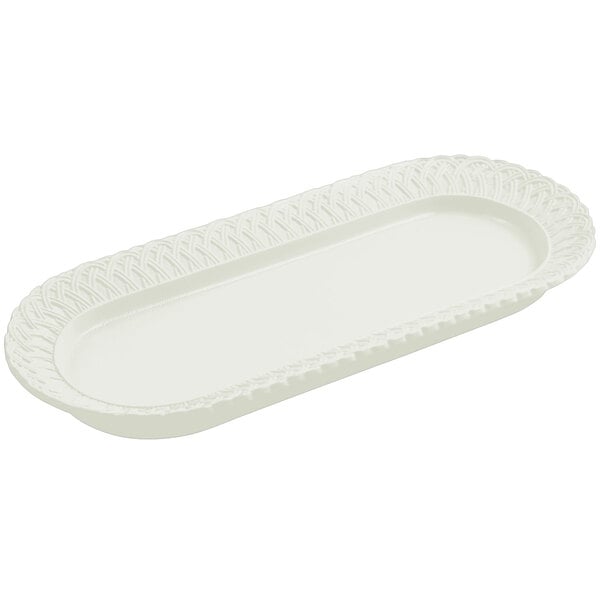 Bon Chef 2310 8" x 18" Ivory Sandstone Serving Platter – item 2012310IV