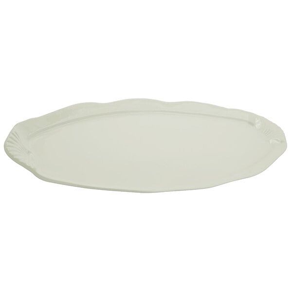 Bon Chef 2065 28" x 12" Ivory Sandstone Serving Platter – item 2012065IV