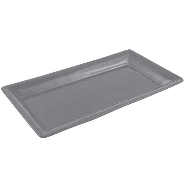 Bon Chef 5056 21" x 13" Smoke Gray Sandstone Display Tray – item 2015056SG