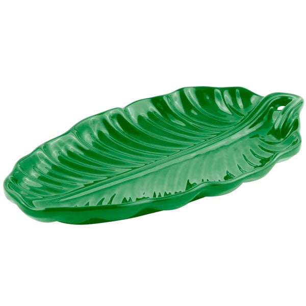 Bon Chef 9802 19 1/2" x 11" Calypso Green Serving Platter – item 2019802GN