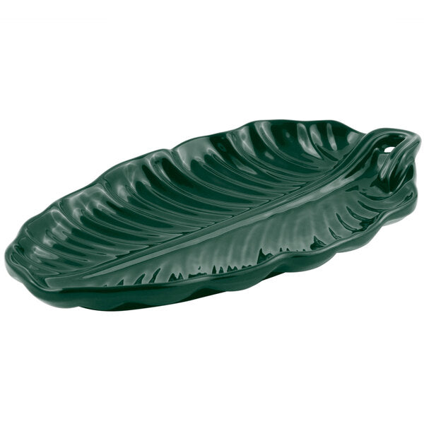 Bon Chef 9802 19 1/2" x 11" Hunter Green Serving Platter – item 2019802HN