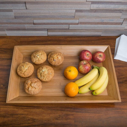American Metalcraft Bamboo Serving Tray - 21" x 13" – item 124BAM22
