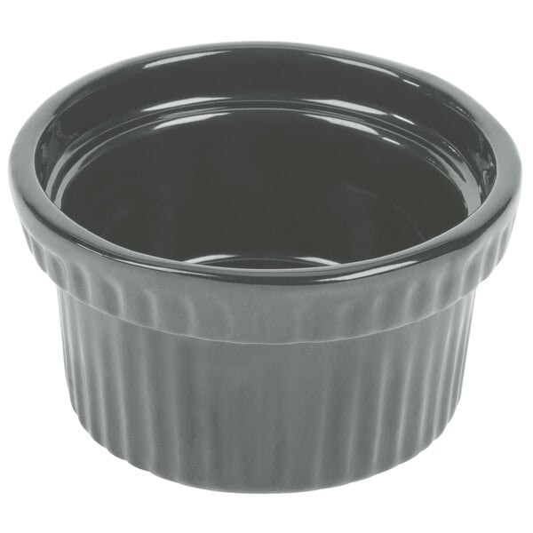 Tablecraft CW1610GY 10.5 oz. Gray Serving Bowl w/ Ridges – item 8081610DGY image 2