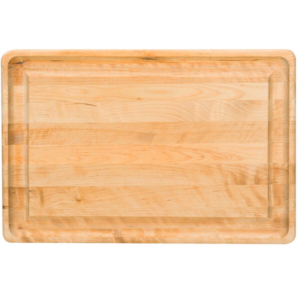Tablecraft 24" x 16" x 1 1/4" Wood Grooved Cutting Board – item 808CBW241615