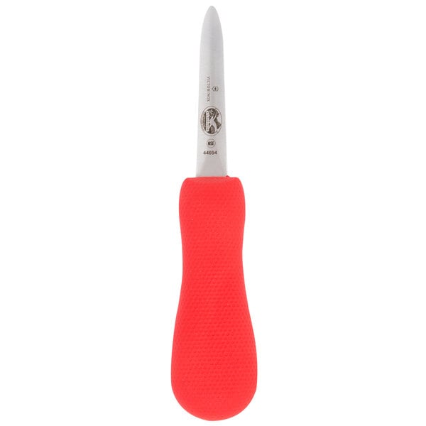 Victorinox 7.6399.4 3" Oyster Knife w/ Red SuperGrip Handle – item 35344694