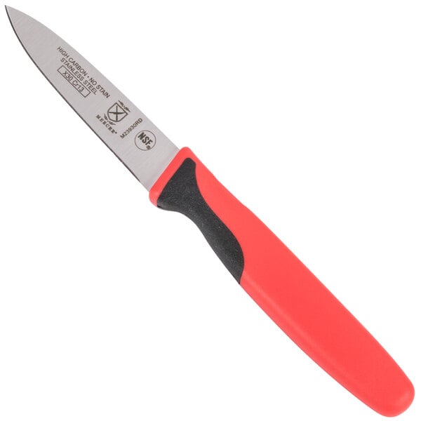 Mercer Culinary M23930RD Paring Knife w/ Red Handle – item 470M23930RD