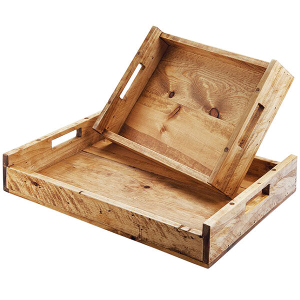 Cal-Mil - -99 Madera 17 1/4" x 12 Serving Tray w/ Handles – item 211345411499