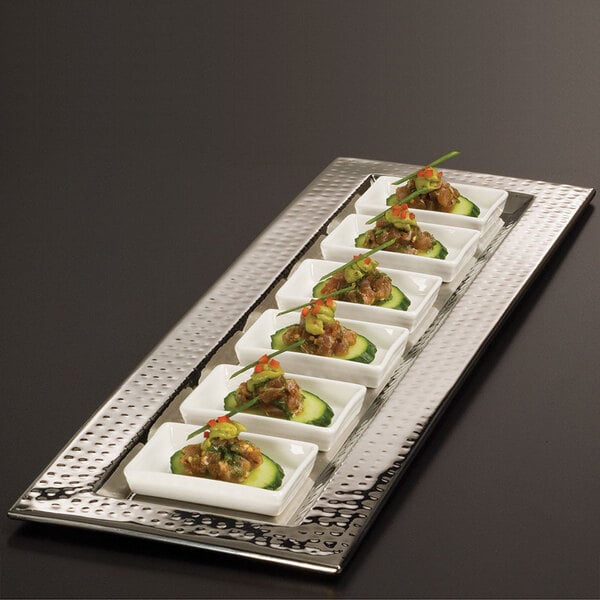 American Metalcraft 23 3/4" x 7 1/2" Rectangle Serving Tray – item 124HMRT247 image 2