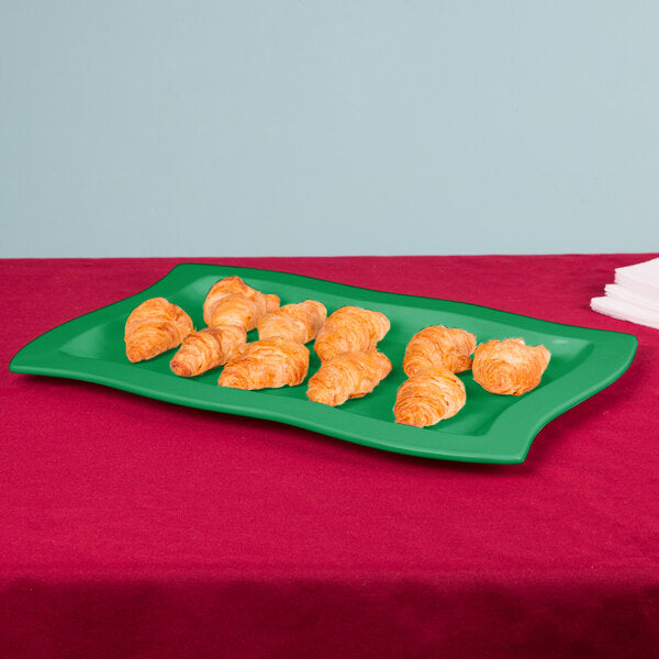 Tablecraft CW3660GN Green 13" x 20" Cast Serving Platter – item 8083660DGN image 2