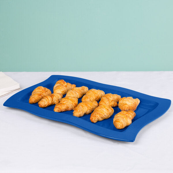Tablecraft CW3660CBL Blue 13" x 20" Cast Serving Platter – item 8083660DBL image 2