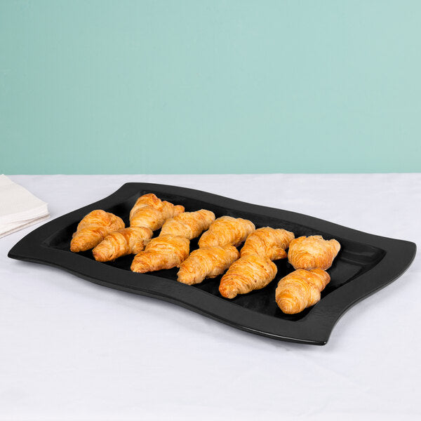 Tablecraft CW3660BK Black 13" x 20" Cast Serving Platter – item 8083660DBK image 2
