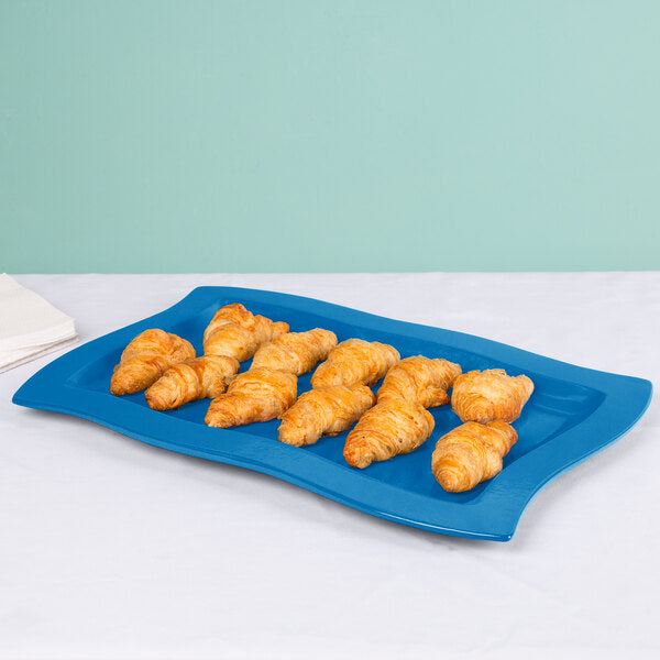 Tablecraft CW3660SBL Sky Blue 13" x 20" Serving Platter – item 8083660DSBL image 2