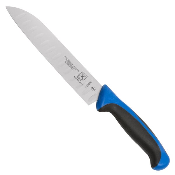 Mercer Culinary M22707BL Santoku Knife w/ Blue Handle – item 470M22707BL