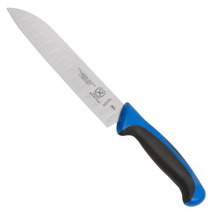 Mercer Culinary M22707BL Santoku Knife w/ Blue Handle – item 470M22707BL