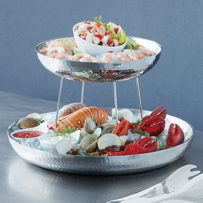 American Metalcraft 68 oz. Double Serving Tray w/ - 12" – item 124DWHSEA12 image 2
