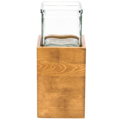 Madera Rustic Pine Riser w/ Jar - 4 Condiment Organizer – item 2113427799