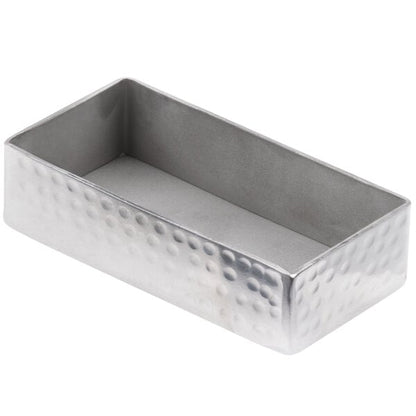 4 1/4" x 2 1/4" Rectangular Hammered Sugar Packet Holder – item 124HMSPT3