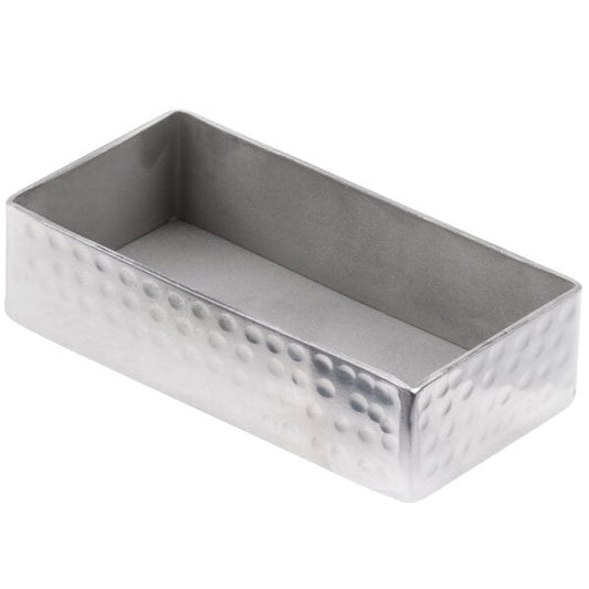 4 1/4" x 2 1/4" Rectangular Hammered Sugar Packet Holder – item 124HMSPT3