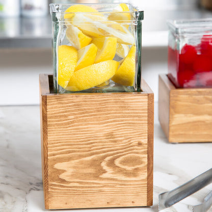 Madera Rustic Pine Riser w/ Jar - 4 Condiment Organizer – item 2113427599 image 2