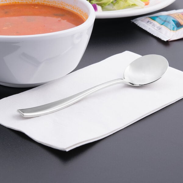 Libbey 929 016 Quartet 6 5/8" X-Heavy Bouillon Spoon – item 959929016 image 2