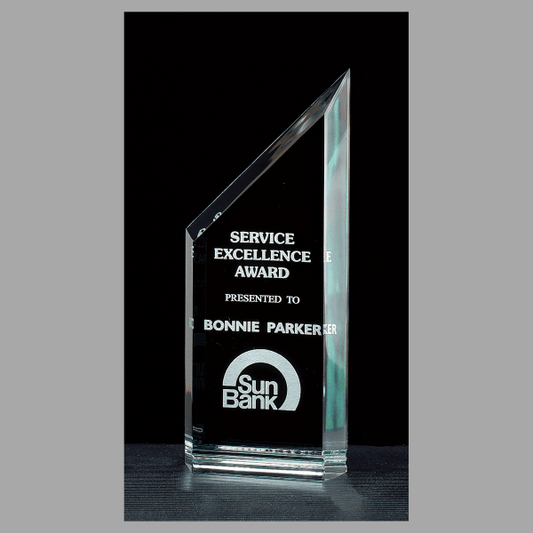 3.5" x 9" Zenith Series Jade Acrylic Free Standing Award – item A6414