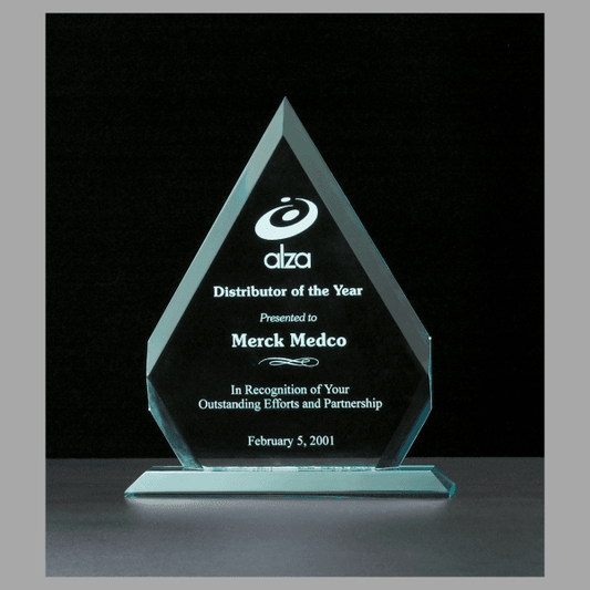 8.125" x 9.75" Arrow Series Jade Acrylic Award – item A6512