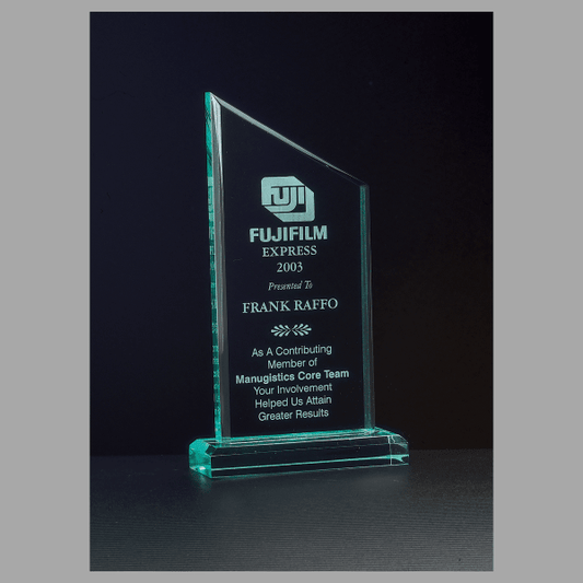 4.75" x 8.75" Zenith Series Jade Acrylic Award – item A6532