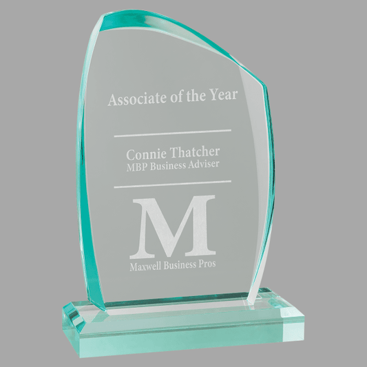 4.25" x 7.25" Tidal Series Jade Acrylic Award – item A6738