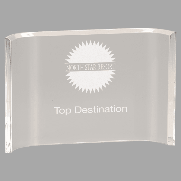 4" X 6 Crescent Acrylic Award – item ACC46