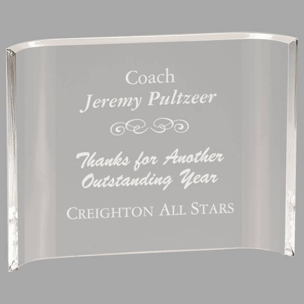 6" X 8 Crescent Acrylic Award – item ACC68