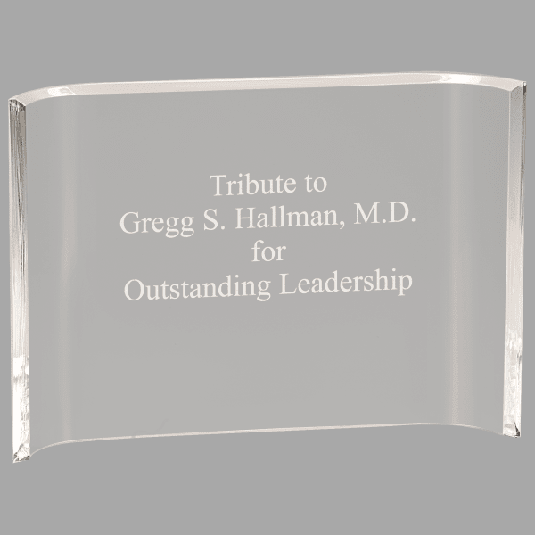 7" X 10 Crescent Acrylic Award – item ACC710
