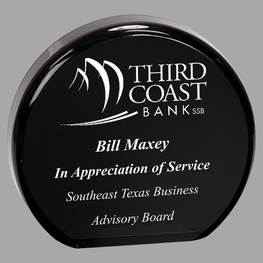 4.5" Circle Acrylic Award – item ACR5BK
